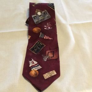 Vntg Early American Basketball Circa 1963 Necktie